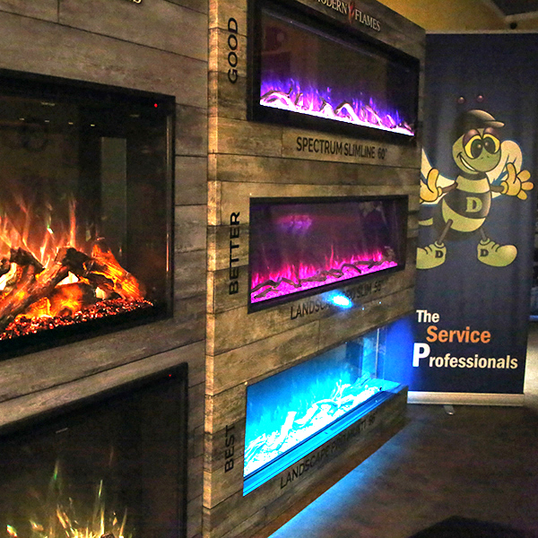 Electric fireplace installation in Pensacola FL