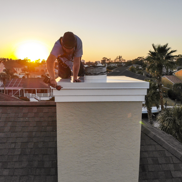 chimney chase cover install in Pensacola, Fl