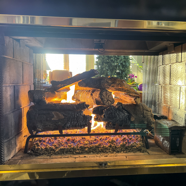 Double Sided Fireplace with Gas Logs in Pensacola fl