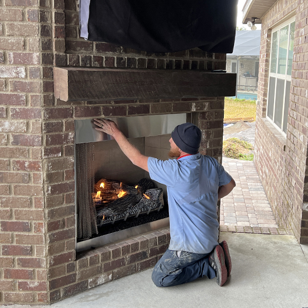 Gas fireplace installation in Destin FL