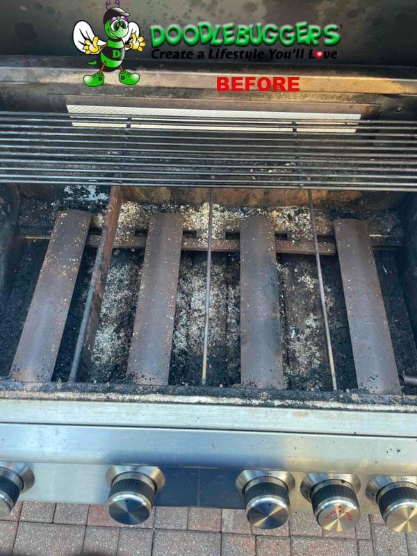 Before grill cleaning