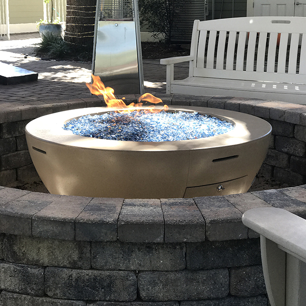 Fire Pit installation in Barrineau Park