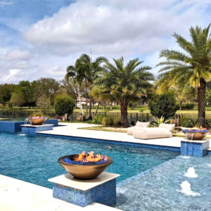 fire/water features for swimming pool in Destin FL