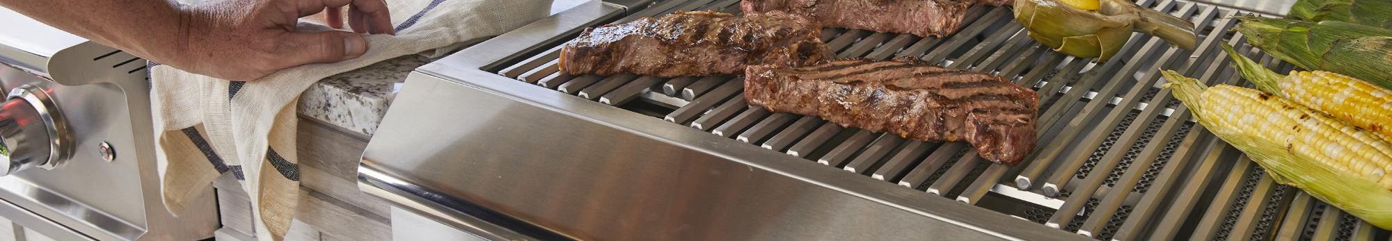 Outdoor grill close-up
